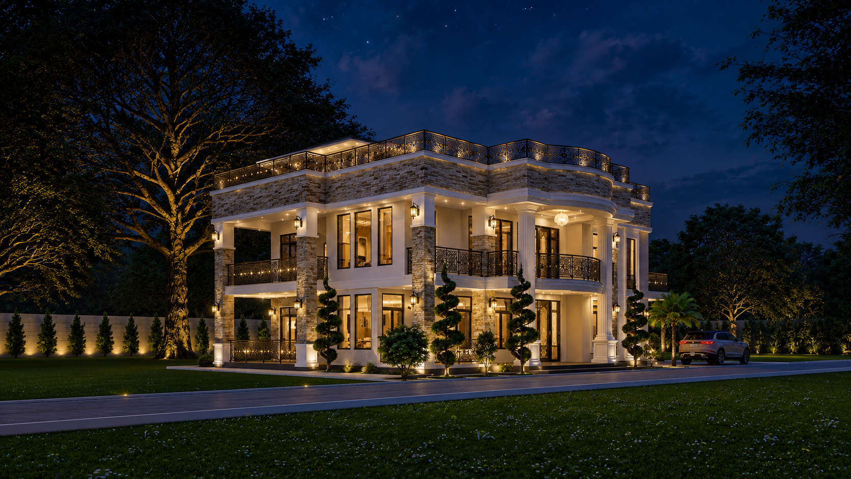MODERN FLAT ROOF MANSION 4