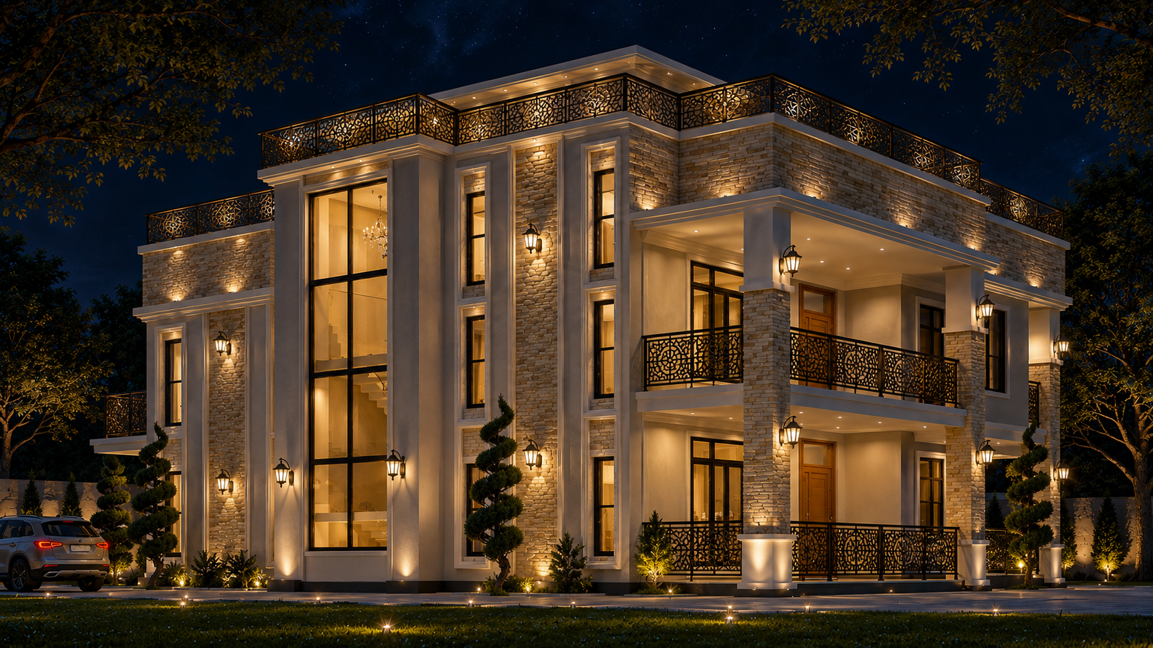 MODERN FLAT ROOF MANSION 6